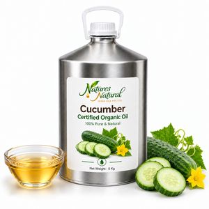 Huile de graines de concombre biologique certifiée pressée à froid, huile végétale Cucumis Sativus pour les formulations cosmétiques de soins de la peau et des cheveux, vente en gros en vrac - Product Image 5