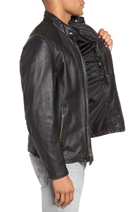 Men's <b>Slim</b> <b>Fit</b> Modern Leather <b>Jacket</b> Durable Stylish Zipper Closure Waterproof Breathable Available Black <b>jacket</b> for men - Product Image 1