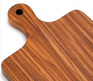Tabla de cortar de madera natural con asa, tabla de cortar de madera gruesa para servir queso, pan y carne en la cocina - Product Image 2