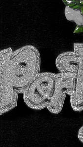 Colgante de Plata de Ley 925 con Letra Personalizada de Moissanita, Joyería Hip Hop, Colgante de Corona con Nombre Personalizado, Moissanita VVS, Estilo Bling Iced Out - Product Image 5