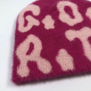 Bonnet tricoté vintage Y2K avec impression numérique de strass DIY, motif tête de mort et lettres graphiques, pour hommes et femmes - Product Image 6