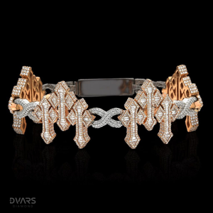 Pulsera VVS1 Chrome Infinity Link con Moissanita de Corte Brillante, Pasa el Test de Diamantes, Plata de Ley 925, Lujo, Bañada en Rodio GCI - Product Image 1