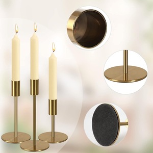 En Oferta: Juego de 2 Portavelas de Latón, Duraderos, Decoración para el Hogar, Portavelas de Metal - Product Image 6