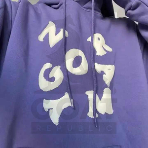 ผู้ผลิตเสื้อฮู้ดดี้ซิปเต็มตัวพิมพ์ลายพัฟฟ์ผ้าฝ้าย 100% สไตล์สตรีทแวร์ รับผลิตตามสั่งพร้อมโลโก้แบบกำหนดเอง เสื้อฮู้ดดี้พิมพ์ลายพัฟฟ์ขนาดใหญ่ - Product Image 4