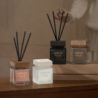Diffuseurs à roseaux Aikun Fire Free 200ml, parfum boisé longue durée, air frais naturel, aromathérapie longue durée pour chambre à coucher