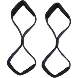 Vente en gros de matériel de fitness personnalisé figure 8 sangles de levage de poignée de poignet rembourrées haltérophilie barre de main soutien entraînement sangles de gymnastique - Product Image 3