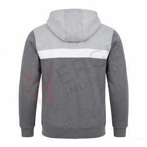 Ensemble de survêtement gris pour homme, manches longues, col montant, fermeture éclair sur le devant, logo, couleur unie, respirant, coupe classique, vêtements d'automne - Product Image 2