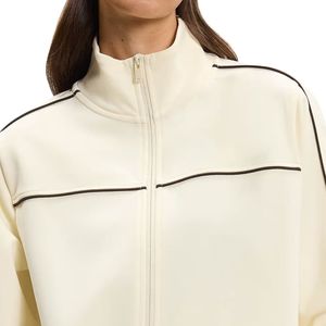 <b>Women</b>’s Athletic Track <b>Jacket</b> with Contrast Piping Full Zip Training Sportswear <b>Jacket</b> Custom Activewear <b>for</b> Fitness Running Gym - Product Image 3
