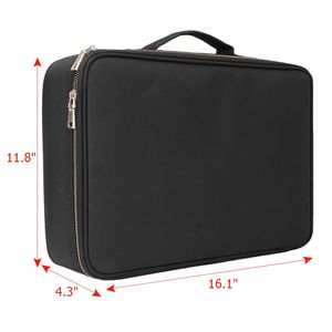 Borsa Organizer Professionale per Trucchi da 16 Pollici, Grande e Portatile, con Scomparto Regolabile per Pennelli, Ideale per Viaggi - Product Image 6
