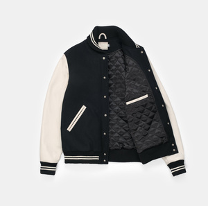 เสื้อแจ็คเก็ตวูล Letterman แบบมีโลโก้สั่งทำได้ รุ่นใหม่ล่าสุดปี 2025 ดีไซน์วินเทจคุณภาพสูงสำหรับผู้ชาย ขายส่งเสื้อแจ็คเก็ตวูล Varsity สำหรับผู้ชาย - Product Image 6