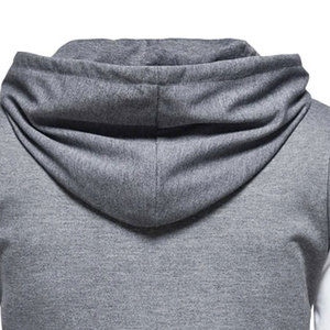 เสื้อฮู้ดผู้ชายใส่สบายสำหรับออกกำลังกายในฤดูหนาว ผ้าฝ้ายฟลีซ 100% สีพื้น จำนวนมาก - Product Image 4