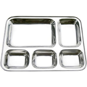 Juego de cubiertos de acero inoxidable, bandeja de comida thali, thali, STL, Reino Unido - Product Image 3