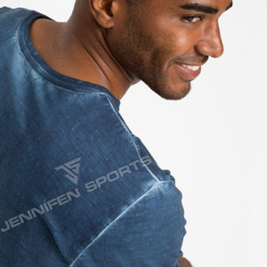 Camiseta de Verano al por Mayor con Lavado Ácido, Camisetas de Boxeo Vintage con Cuello Redondo, Tejido Pesado 100% Algodón, Ropa de Hombre, Camiseta para Hombre - Product Image 6