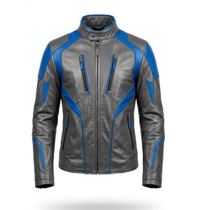 Chaqueta de cuero refinada para hombre, diseñada para la moda urbana, con ajuste cómodo, bolsillos funcionales y apariencia premium. - Product Image 1