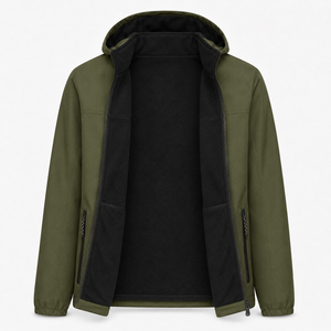 Veste Softshell à Capuche pour Homme OEM ODM, Imperméable, Coupe-Vent, Doublure Polaire, Manteau de Travail d'Extérieur, Fabricant de Logos Personnalisés - Product Image 4