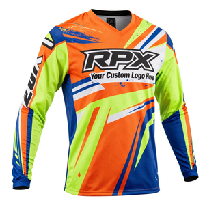 Camiseta de Motocross Sublimada Personalizada de Manga Larga de Secado Rápido para Hombre, Camiseta de Carreras de Motocicleta de Manga Larga para Todas las Temporadas - Product Image 1