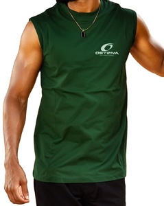 เสื้อยืดคอกลมแขนกุดผู้ชาย ผ้าฝ้ายแท้ 100% คุณภาพดี ระบายอากาศ แห้งเร็ว สีพื้น - Product Image 6