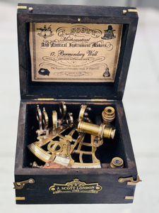 Sextant Nautique en Laiton, Instrument de Navigation Vintage, Cadeau Maritime Personnalisé, Décoration Marine Antique, Cadeau pour Explorateur et Capitaine - Product Image 4