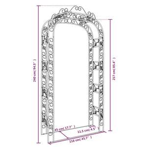 Grandes adornos decorativos para jardín: arco de acero con recubrimiento de polvo negro para cercas, enrejados y puertas. - Product Image 6