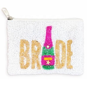 Mini porte-monnaie en tissu perlé à la main avec fermeture éclair supérieure, pochette de rangement pour clés, argent, cartes, maquillage, cadeau d'anniversaire pour elle - Product Image 6