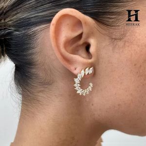 Elegantes Pendientes de Aro con Diamantes Marquise, Joyería de Diamantes Certificados al por Mayor para Mujer - Product Image 5