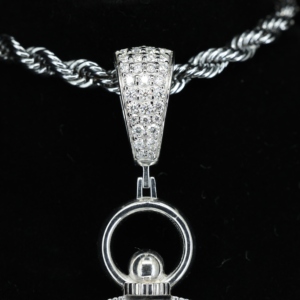 Colgante de Moissanita Totalmente Incrustada con Símbolo de Dólar, Joyería Hip Hop, Engaste de Garra de Oro Personalizado, Plata 925, Hermoso Regalo para Ella - Product Image 5