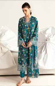 Salwar Kameez Elegante Estampado y Bordado 2026 con Dupatta en Contraste - Ropa Tradicional Informal India y Pakistaní para Mujer - Product Image 4