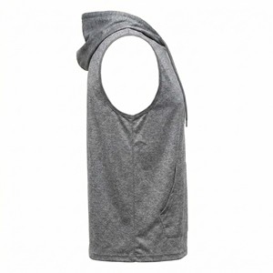 Débardeur de sport sans manches pour homme avec poche kangourou, 100 % coton, séchage rapide, respirant, vente en gros - Product Image 3