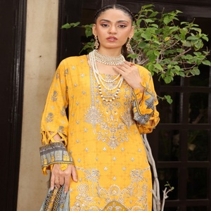 Traje de lino de 3 piezas KINARA Vol DR Haris, súper venta al por mayor, ropa de uso diario, vestidos de verano, ropa digital india y paquistaní - Product Image 4