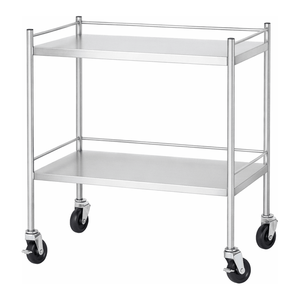 Chariot de rangement en acier inoxydable à 2 et 3 étagères pour laboratoire, hôpital et usage industriel - Product Image 1