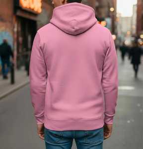 Sudadera con Capucha Rosa para Hombre, Corte Regular, Manga Larga, con Bolsillo Canguro - Product Image 2
