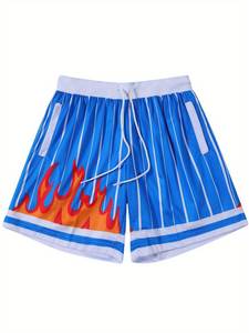 Pantalones Cortos de Baloncesto para Hombre, Impermeables, de Malla Transpirable, con Cordón Ajustable, Cintura Media, Estilo Urbano, Spandex/Poliéster - Product Image 1