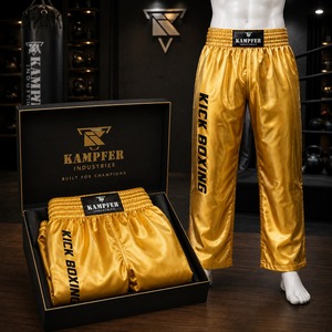Pantalon de kick-boxing unisexe pour adultes, durable, pour l'entraînement sportif, avec coutures renforcées, tissu extensible respirant, devant renforcé - Product Image 4