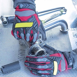 Guantes de Trabajo Mecánicos de Cuero Sintético Reforzado Amara, Protección Personal, Antideslizantes, Duraderos, con Pantalla Táctil - Product Image 4
