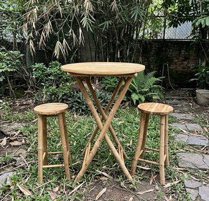 Juego de Mesa y Sillas de Bambú para Jardín, Precio Económico, Venta al por Mayor, Sillas de Bambú Estilo Boho Natural, Mesa de Bambú, Hecho en Vietnam - Product Image 3