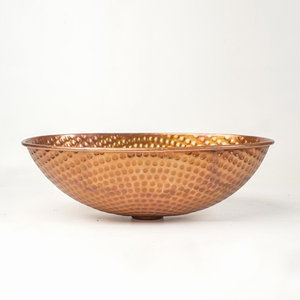 Hammered Copper Vessel Sink Oval <b>Bathroom</b> <b>Vanity</b> Sink Handmade Metal Bowl Vessel Basin <b>Rustic</b> Luxury Copper Wash Basin - Product Image 2