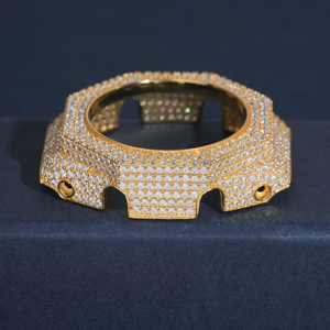 Kit de Modificación de Reloj Starspire Jewels Hip Hop Iced Bezel Moissanite 5600, Caja Cuadrada Personalizada, Chapado en Oro, Lujo y Brillo - Product Image 4