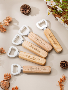 <b>Personalised</b> <b>Bottle</b> Opener Custom Engraved Wooden Beer Opener Handmade Wood Handle <b>Bottle</b> Cap Opener Wedding Favors Party Gift - Product Image 2