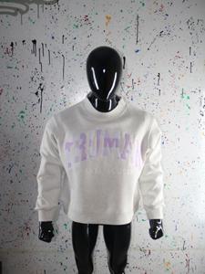 Sudadera TRUMAN con cuello simulado, 450 GSM, nombre personalizado, bordado en aplique, corte holgado, 100% algodón, felpa francesa. - Product Image 3