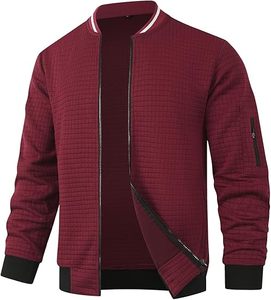 Chaquetas Casuales Ligeras para Hombre, Chaqueta Bomber Varsity con Cierre - Product Image 3