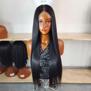 Cheveux humains Remy vietnamiens bruts à cuticules alignées, double tirage, 13x4 13x6 pour perruque Lace Front, densité 250, couleur naturelle, couleur os - Product Image 1