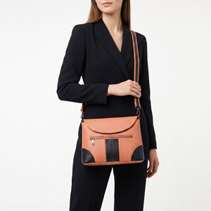 Female Leather Crossbody <b>Bag</b> for Outdoor Travel Women Front Zip Pocket Leather Sling <b>Bag</b> Girls Office Wear Leather Messenger <b>Bag</b> - Product Image 6