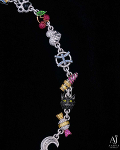 Custom Hiphop Style Moissanite Necklace Silver <b>Rope</b> <b>Chain</b> Multicolor Gemstone Charm Unisex Gift for Party - Product Image 4