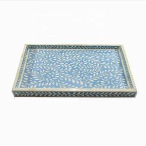 Plateau Feng Shui de Luxe Fait Main Écologique avec Incrustations en Os – Design Décoratif Élégant, Qualité Supérieure pour la Maison et la Cuisine (Idéal pour Servir) - Product Image 2