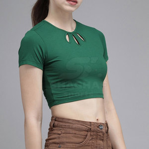 Top Corto para Mujer, Tela Ligera, Estilo Informal, Uso Diario, Material Suave - Product Image 4