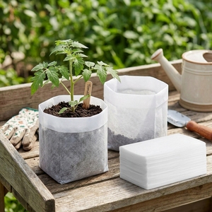 Hot Sale New Eco-Friendly Aeration Non-Woven Plant Fiber Biodegradable 1000mL Capacity Plant Grow Bags Seedling <b>Pots</b> - Product Image 3