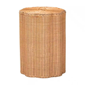 Handmade Rattan Storage <b>Basket</b> With Floral Lid Rattan Kid <b>Hamper</b> Wicker Organizer <b>Basket</b> Nursery Kids Room Playroom Montessori - Product Image 3