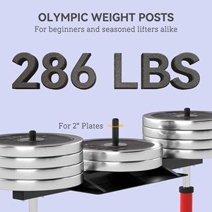 Macchina Leg Press Verticale Rossa Compatibile con Piastre Olimpiche, con Posizioni Regolabili per Gambe e Schiena, Attrezzatura da Palestra a Carico a Piastre - Product Image 5