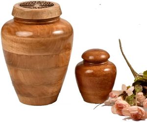 Elegante urna de madera inspirada en la naturaleza, urna artística de madera con diseño de árbol, urna de cremación de madera, urna conmemorativa. - Product Image 2