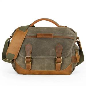 Sac Photo Vintage en Cuir et Toile de Haute Qualité avec Fermeture Éclair, Étui de Voyage pour Appareil Photo Reflex Numérique, Étanche et Antichoc, Vente en Gros - Product Image 6